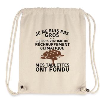 Victime Réchauffement climatique Cadeau Papa drole - Sac à cordon recyclé Stanley/Stella - blanc naturel - Devant