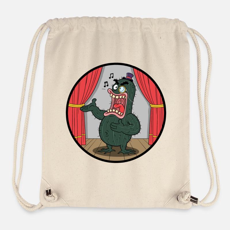 Kaktus-Showman auf der Bühne - Stanley/Stella recycelter Gym Bag - Naturweiß