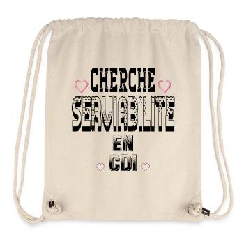 Cherche Serviabilité en CDI - Sac à cordon recyclé Stanley/Stella - blanc naturel - Devant