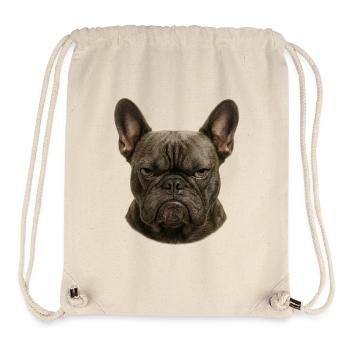 Serious Franz Bulldog Head - Stanley/Stella Recycled Gym Bag - natural - Front