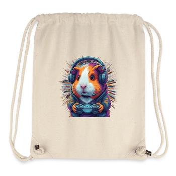 Rainbow Gamer Guinea Pig - Stanley/Stella Recycled Gym Bag - natural - Front