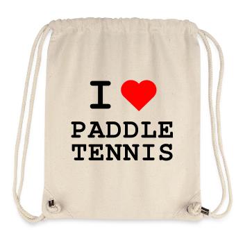 I love Paddle Tennis - Stanley/Stella Recycled Gym Bag - natural - Front