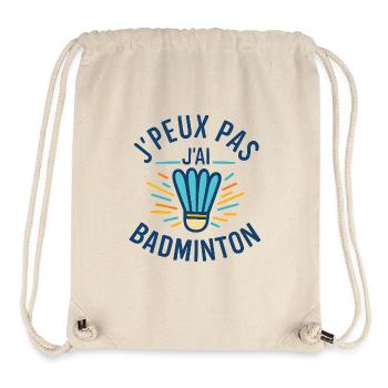 Ich kann nicht Badminton haben - Stanley/Stella recycelter Gym Bag - Naturweiß - Vorne