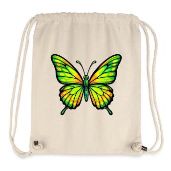 Leuchtender Grün Gelb Schmetterling - Stanley/Stella recycelter Gym Bag - Naturweiß - Vorne
