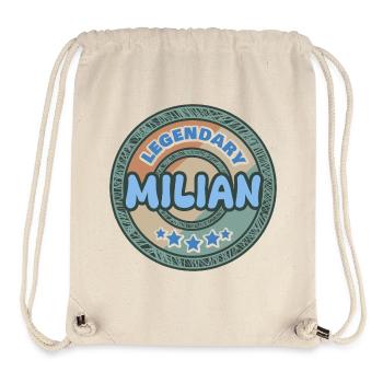 Milian als Geschenkidee - Stanley/Stella recycelter Gym Bag - Naturweiß - Vorne