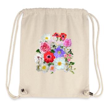 Sommerblumen Bouquet - Stanley/Stella recycelter Gym Bag - Naturweiß - Vorne