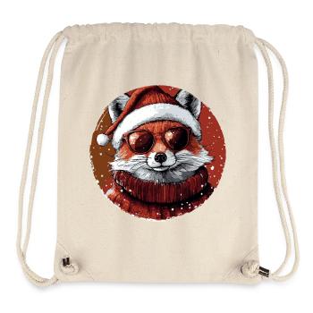 Fox Christmas Cool Christmas - Stanley/Stella Recycled Gym Bag - natural - Front