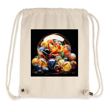 Farbige Glaskugel Explosion - Stanley/Stella recycelter Gym Bag - Naturweiß - Vorne