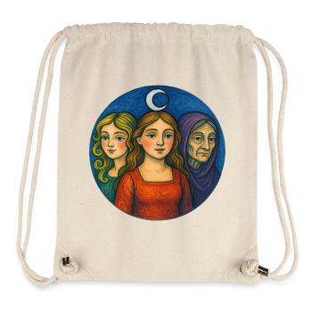 Moonlit Trio Portrait - Stanley/Stella Recycled Gym Bag - natural - Front