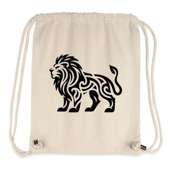 Lion with wild mane tattoo style - Stanley/Stella Recycled Gym Bag - natural - Front
