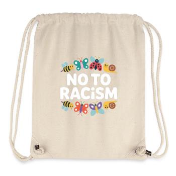 No to Racism - Cool Pride Logo - Stanley/Stella recycelter Gym Bag - Naturweiß - Vorne