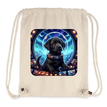 Kosmischer Welpe im Space Cockpit - Stanley/Stella recycelter Gym Bag - Naturweiß - Vorne