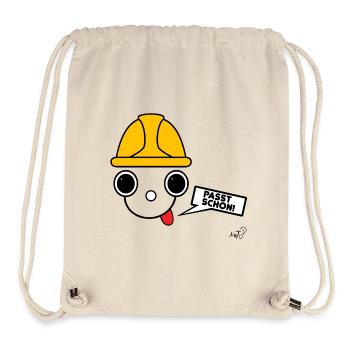 Koppie with construction worker's helmet - Stanley/Stella Recycled Gym Bag - natural - Front