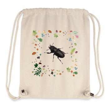 Hirschkäfer mit Herbstlaub - Stanley/Stella Recycled Gym Bag - natural - Front