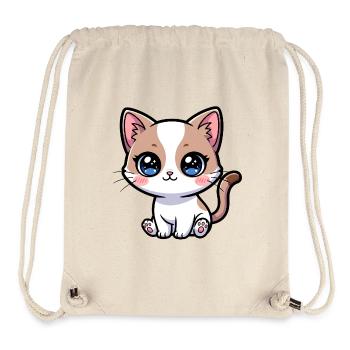 Calico Kawaii Kitten Charm - Stanley/Stella Recycled Gym Bag - natural - Front