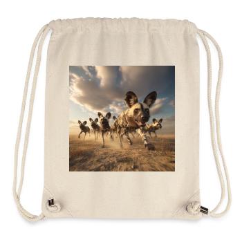 Wild dog pack in the dust – power of the savannah - Stanley/Stella Recycled Gym Bag - natural - Front