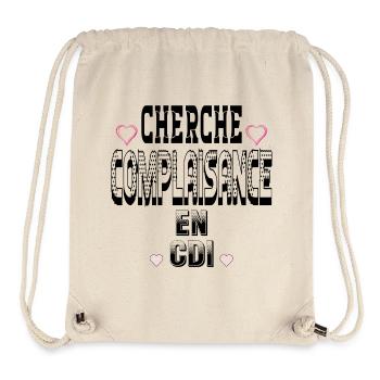 Cherche Complaisance en CDI - Sac à cordon recyclé Stanley/Stella - blanc naturel - Devant
