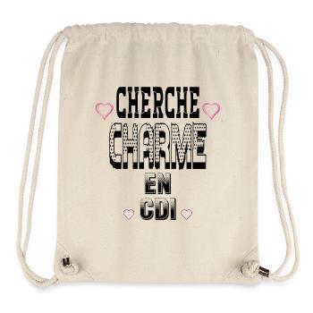 Cherche Charme en CDI - Sac à cordon recyclé Stanley/Stella - blanc naturel - Devant