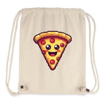 Pixelpizza Lächelnde Scheibe - Stanley/Stella recycelter Gym Bag - Naturweiß - Vorne