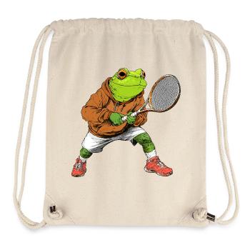 Tennis des Grenouilles - Sac à cordon recyclé Stanley/Stella - blanc naturel - Devant