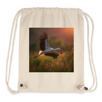Majestätischer Storch Flug Sonnenuntergang - Stanley/Stella recycelter Gym Bag - Naturweiß - Vorne