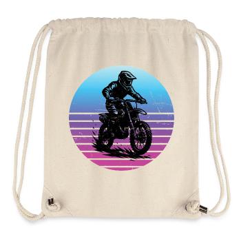 Lustiges Motocross Motiv - Stanley/Stella recycelter Gym Bag - Naturweiß - Vorne