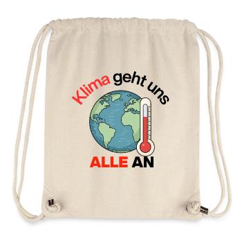 Climate concerns us all. Act now, Future now - Stanley/Stella Recycled Gym Bag - natural - Front