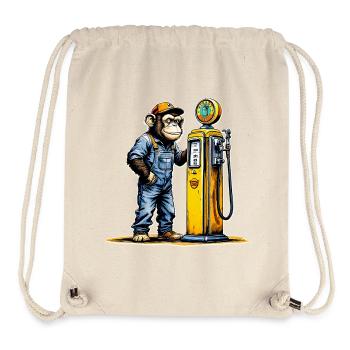 Monkey Vintage Pump Art - Stanley/Stella Recycled Gym Bag - natural - Front