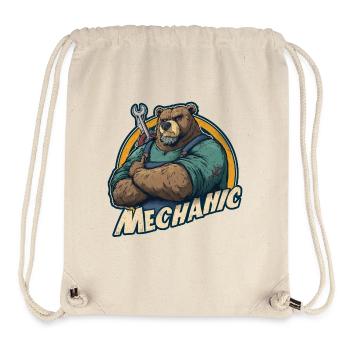 Mechanic Bear Strong Workshop Motif - Stanley/Stella Recycled Gym Bag - natural - Front