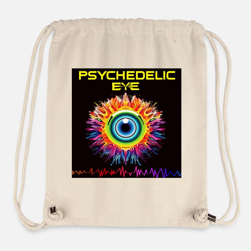 Psychedelisches Augenfeuer - Stanley/Stella recycelter Gym Bag - Naturweiß