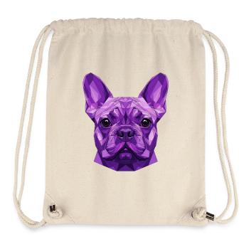 Purple polygon dog - Stanley/Stella Recycled Gym Bag - natural - Front