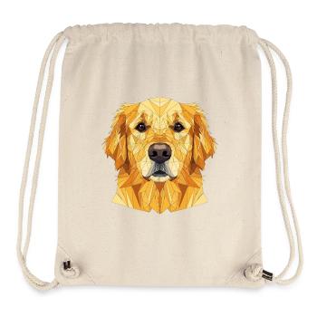 Geometrischer Golden Retriever Kopf - Stanley/Stella recycelter Gym Bag - Naturweiß - Vorne