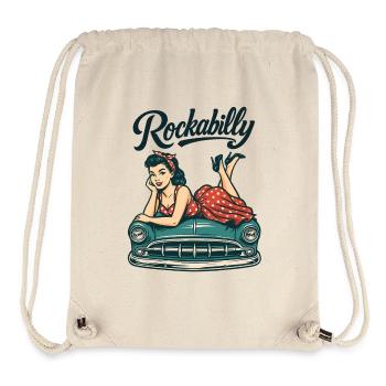 Rockabilly Vintage Car Pin Up Retro Gift - Stanley/Stella Recycled Gym Bag - natural - Front