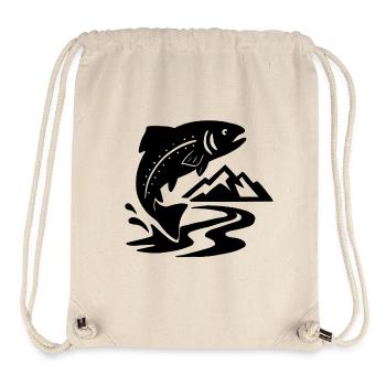 Bergflussangeln – Springende Fische - Stanley/Stella recycelter Gym Bag - Naturweiß - Vorne