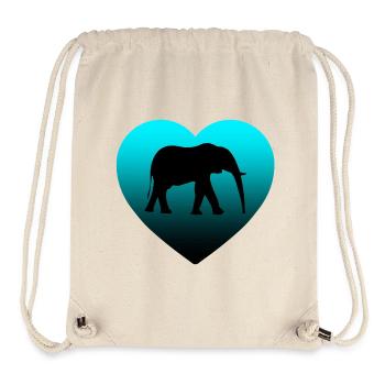 Elefant - Stanley/Stella recycelter Gym Bag - Naturweiß - Vorne