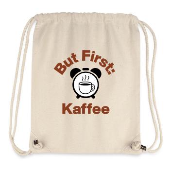 But First: Coffee First, Coffee Lover - Stanley/Stella Recycled Gym Bag - natural - Front