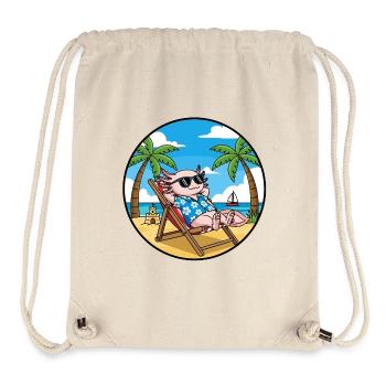 Coole Axolotl-Strandurlaubs-Sommerstimmung - Stanley/Stella recycelter Gym Bag - Naturweiß - Vorne