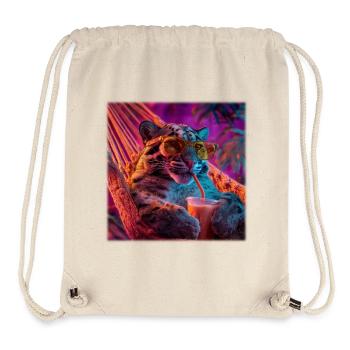Chilled Leopard Hammock Neon Style - Stanley/Stella Recycled Gym Bag - natural - Front