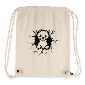 Marten Wall Breakthrough Wild Animal Illustration - Stanley/Stella Recycled Gym Bag - natural - Front