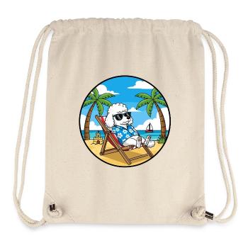 Coole Pudel-Strandurlaubs-Sommerstimmung - Stanley/Stella recycelter Gym Bag - Naturweiß - Vorne