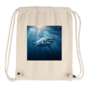 Weißer Hai im Sonnenlicht Design Ozean - Stanley/Stella recycelter Gym Bag - Naturweiß - Vorne