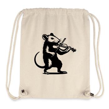 Violine spielende Ratte - Stanley/Stella recycelter Gym Bag - Naturweiß - Vorne