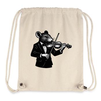 Rat Violinist in Tuxedo Violin Violin - Stanley/Stella Recycled Gym Bag - natural - Front