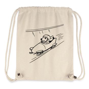 dackel eis bob kanal line art - Stanley/Stella recycelter Gym Bag - Naturweiß - Vorne