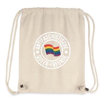 Antifa - Produits dérivés antifascistes - Sac à cordon recyclé Stanley/Stella - blanc naturel - Devant