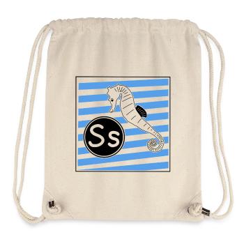 S wie Seepferdchen - Stanley/Stella recycelter Gym Bag - Naturweiß - Vorne