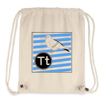 T wie Taube - Stanley/Stella recycelter Gym Bag - Naturweiß - Vorne