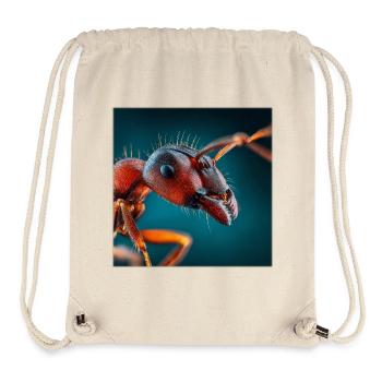 Rote Ameise Makro – Detailreiches Insekten Porträt - Stanley/Stella recycelter Gym Bag - Naturweiß - Vorne