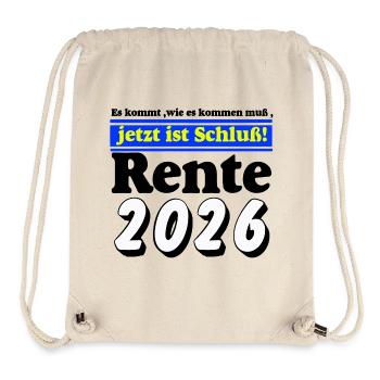 Rente 2026 – Jetzt ist Schluss - Stanley/Stella recycelter Gym Bag - Naturweiß - Vorne