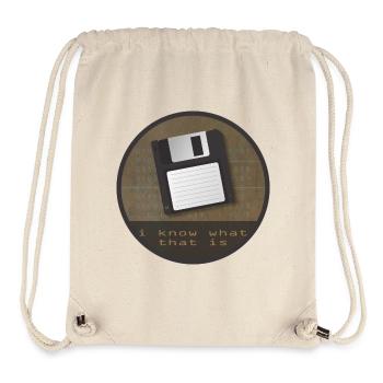 floppy disk - Stanley/Stella Recycled Gym Bag - natural - Front